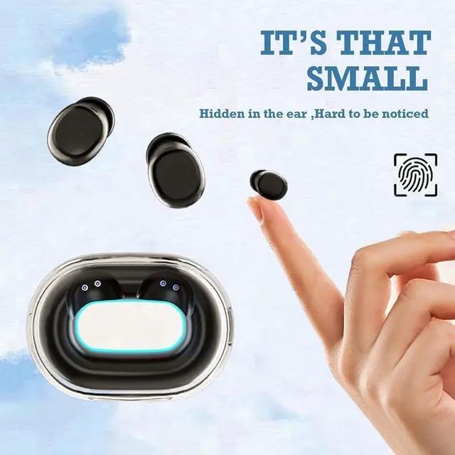 Alt view image 4 of 7 - Mini Invisible Small Bluetooth Earbuds Sleeping for Small Ears Low Profile Tiny Hidden Discreet Smallest Earbuds for Work Sleep Ear Buds Invisible Headphones Buds