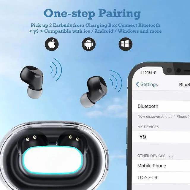 Alt view image 6 of 7 - Mini Invisible Small Bluetooth Earbuds Sleeping for Small Ears Low Profile Tiny Hidden Discreet Smallest Earbuds for Work Sleep Ear Buds Invisible Headphones Buds
