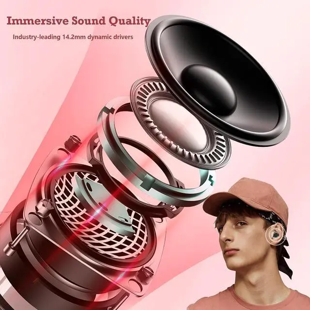 Alt view image 3 of 7 - Mini Invisible Small Bluetooth Earbuds Sleeping for Small Ears Low Profile Tiny Hidden Discreet Smallest Earbuds for Work Sleep Ear Buds Invisible Headphones Buds