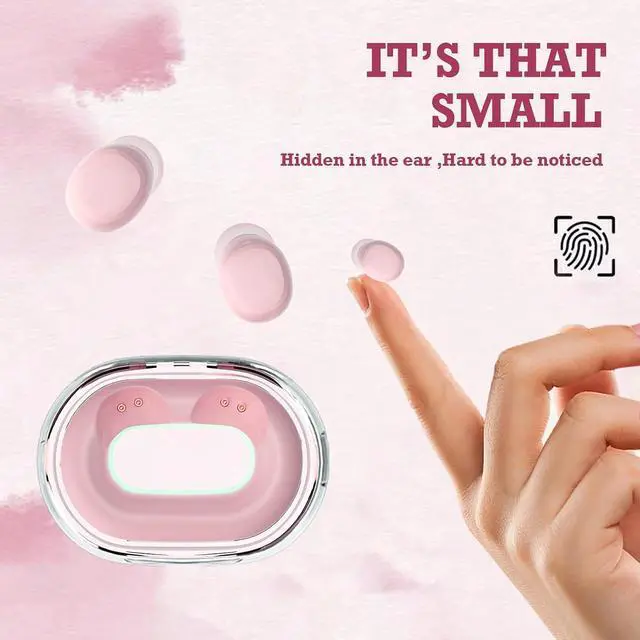 Alt view image 4 of 7 - Mini Invisible Small Bluetooth Earbuds Sleeping for Small Ears Low Profile Tiny Hidden Discreet Smallest Earbuds for Work Sleep Ear Buds Invisible Headphones Buds