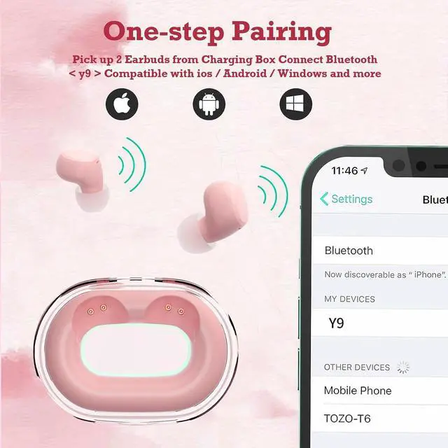 Alt view image 7 of 7 - Mini Invisible Small Bluetooth Earbuds Sleeping for Small Ears Low Profile Tiny Hidden Discreet Smallest Earbuds for Work Sleep Ear Buds Invisible Headphones Buds