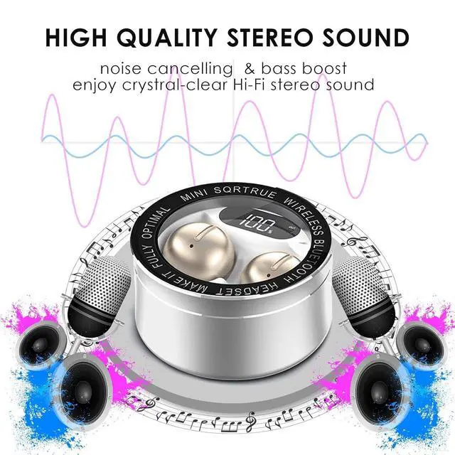 Alt view image 5 of 7 - Smallest Invisible Earbuds Wireless Bluetooth Secret Hidden Headphones for Work Comfort Small Tiny Ear Buds for Sleeping Music Mini Sleep Earbuds for Side Sleepers Beige