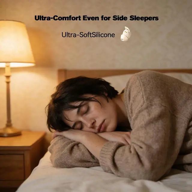 Alt view image 4 of 6 - Mini Invisible Small Sleep Earbuds Wireless Bluetooth for Sleeping Invisible Ear Buds Smallest Headphones Tiny Micro Hidden Discreet Earbuds for Work Side Sleeper
