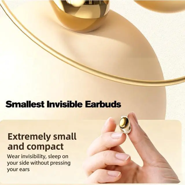 Alt view image 5 of 6 - Mini Invisible Small Sleep Earbuds Wireless Bluetooth for Sleeping Invisible Ear Buds Smallest Headphones Tiny Micro Hidden Discreet Earbuds for Work Side Sleeper