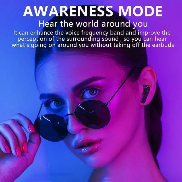 Alt view image 3 of 6 - Black Sleeping Active Noise Canceling Earbuds Earphones Wireless Bluetooth Active Noise Cancelling Earbuds for Sleep Noise Reduction Ear Buds Sleeping Noise Cancellation Bluetooth Headphones