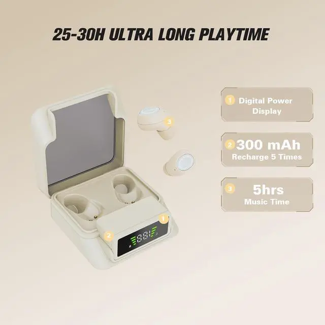 Alt view image 7 of 7 - Invisible Mini Sleep Earbuds Wireless Bluetooth Small Invisible Ear Buds Smallest Headphones Tiny Micro Small Hidden Discreet Earbuds for Work Sleeping Side Sleeper