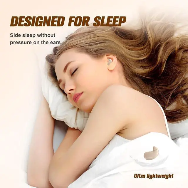 Alt view image 4 of 6 - Extra Small Mini Invisible Flat Sleep Earbuds Wireless Bluetooth Small Invisible Flat Ear Buds Smallest Headphones Micro Tiny Discreet Hidden Sleeping Earbuds for Work Side Sleeper