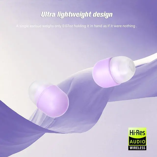 Alt view image 4 of 6 - Mini Invisible Small Bluetooth Earbuds Sleeping for Small Ears Low Profile Tiny Hidden Discreet Smallest Earbuds for Work Sleep Ear Buds Invisible Headphones Buds Purple