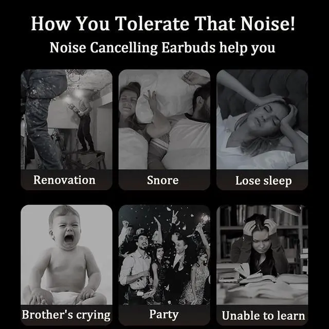 Alt view image 2 of 7 - Pink Active Noise Canceling Earbuds Wireless Bluetooth Sleeping Noise Cancelling Earbuds Earphones For Sleep Noise Reduction Ear Buds Sleeping Noise Cancellation Bluetooth Headphones Noise Canceling