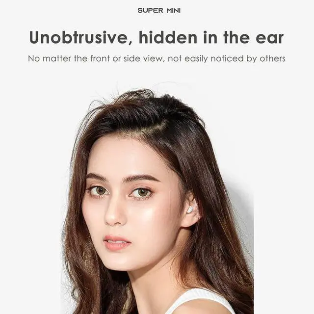 Alt view image 3 of 7 - Invisible Earbuds Wireless Bluetooth Smallest Secret Hidden Headphones for Work Small Tiny Ear Buds for Sleeping Comfort Mini Sleep Earbuds Noise Cancelling for Side Sleepers Small Ear