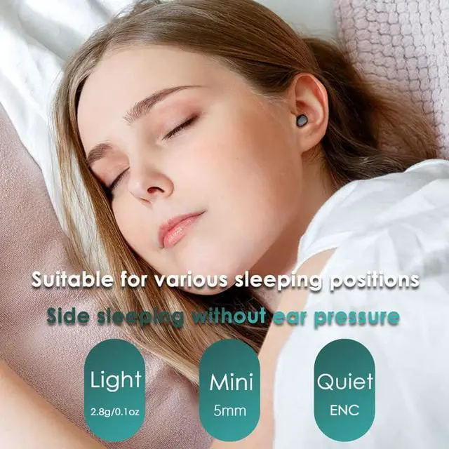 Alt view image 5 of 7 - Invisible Earbuds Wireless Bluetooth Smallest Secret Hidden Headphones for Work Small Tiny Ear Buds for Sleeping Comfort Mini Sleep Earbuds Noise Cancelling for Side Sleepers Small Ear