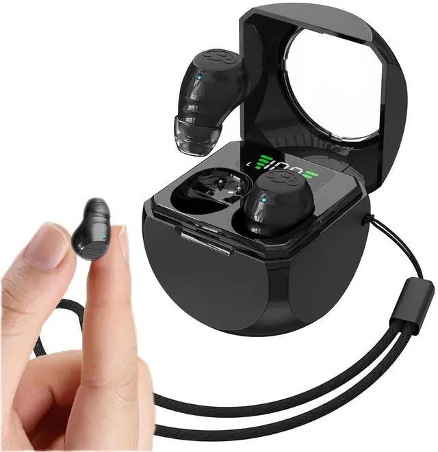 Main image of Small Invisible Wireless Bluetooth Earbuds Mini for Small Ears Tiny Discreet Low Profile Hidden Earbuds for Work Sleep Ear Buds Invisible Headphones Black