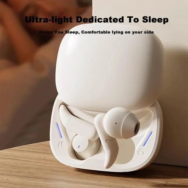Alt view image 2 of 7 - Wireless Bluetooth Small Sleeping Sleep Earbuds for Side Sleepers Soft ENC Noise Cancelling Earbuds Bluetooth Noise canceling Ear Buds Sleeping Sleep Earphones Tiny Headphones