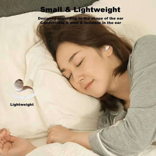 Alt view image 4 of 7 - Wireless Bluetooth Small Sleeping Sleep Earbuds for Side Sleepers Soft ENC Noise Cancelling Earbuds Bluetooth Noise canceling Ear Buds Sleeping Sleep Earphones Tiny Headphones