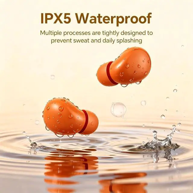 Alt view image 6 of 7 - Orange Smallest Invisible Earbuds Wireless Bluetooth, Low Profile Micro Tiny Discreet Hidden Earbuds for Work, Small Headphones, Invisible Sleep Wireless Earphone Ear Buds for Small Ear Canals