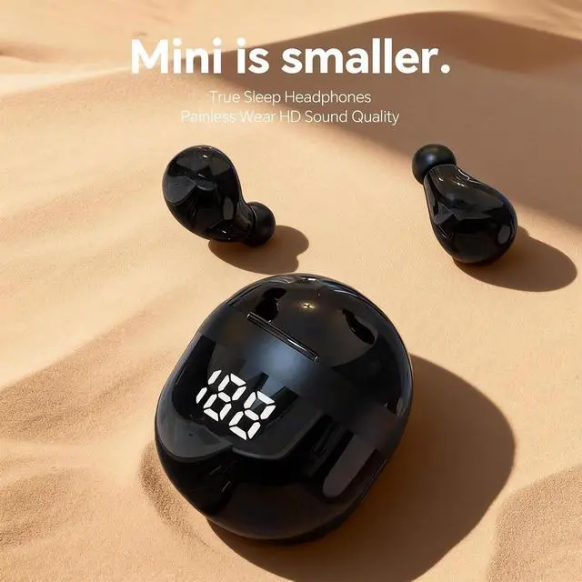Alt view image 3 of 7 - Invisible Mini Earbuds Wireless Bluetooth, Low Profile Micro Smallest Tiny Discreet Hidden Earbuds for Work, Small Headphones, Invisible Sleep Wireless Earphone IPX5 Waterproof for Small Ear Canals