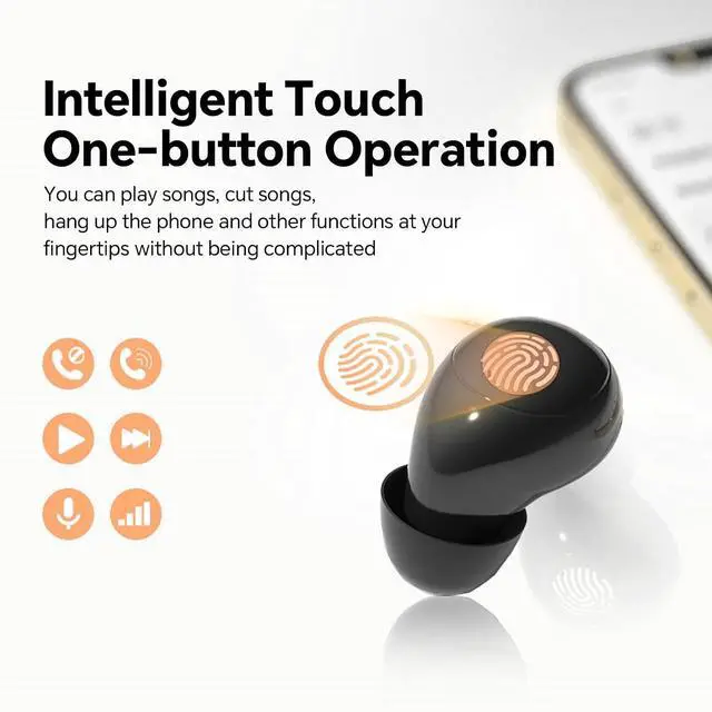 Alt view image 7 of 7 - Invisible Mini Earbuds Wireless Bluetooth, Low Profile Micro Smallest Tiny Discreet Hidden Earbuds for Work, Small Headphones, Invisible Sleep Wireless Earphone IPX5 Waterproof for Small Ear Canals