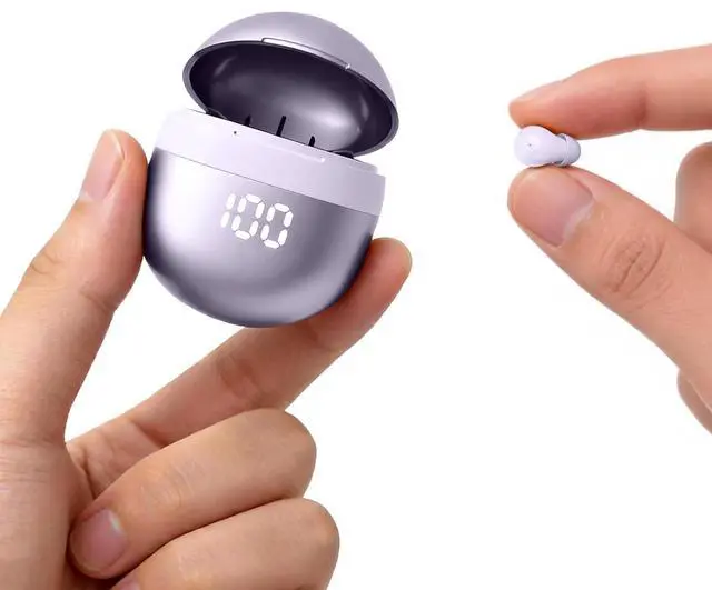 Main image of Invisible Mini Small Earbuds Wireless Bluetooth, Purple Comfortable Discreet Tiny Hidden Micro Smallest Sleep Earbuds Low Profile Headphones for Work Ear Buds for Small Ears Canals Women