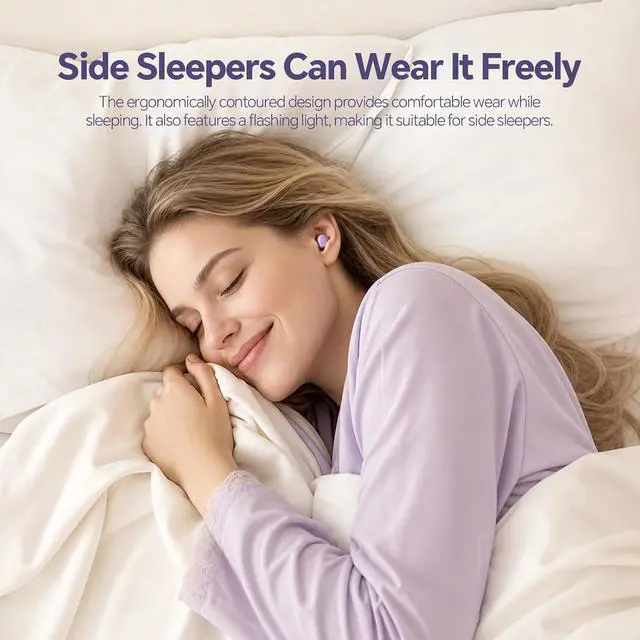 Alt view image 5 of 7 - Invisible Mini Small Earbuds Wireless Bluetooth, Purple Comfortable Discreet Tiny Hidden Micro Smallest Sleep Earbuds Low Profile Headphones for Work Ear Buds for Small Ears Canals Women