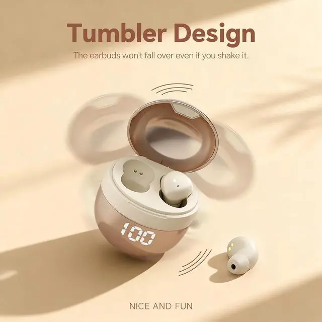 Alt view image 2 of 7 - Invisible Mini Small Earbuds Wireless Bluetooth, Skin Tone Comfortable Discreet Tiny Hidden Micro Smallest Sleep Earbuds Low Profile Headphones for Work Ear Buds for Small Ears Canals Women