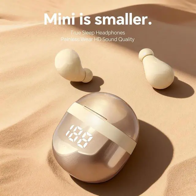 Alt view image 3 of 7 - Invisible Mini Small Earbuds Wireless Bluetooth, Skin Tone Comfortable Discreet Tiny Hidden Micro Smallest Sleep Earbuds Low Profile Headphones for Work Ear Buds for Small Ears Canals Women