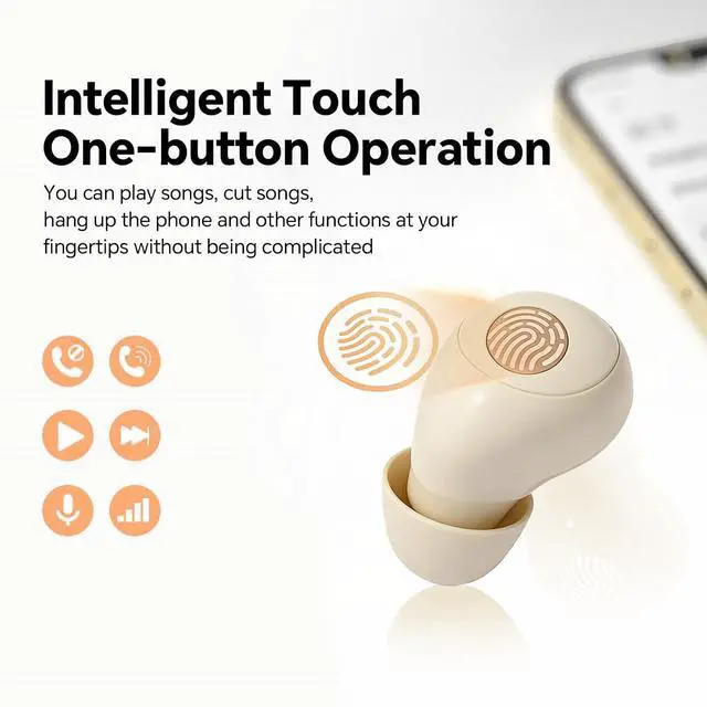 Alt view image 7 of 7 - Invisible Mini Small Earbuds Wireless Bluetooth, Skin Tone Comfortable Discreet Tiny Hidden Micro Smallest Sleep Earbuds Low Profile Headphones for Work Ear Buds for Small Ears Canals Women