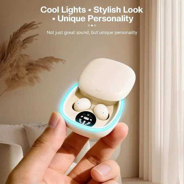 Alt view image 7 of 7 - Low Profile Tiny Discreet Hidden Earbuds for Work Sleep Small Mini Invisible Earbuds Wireless Bluetooth for Small Ears Sleeping Invisible Ear Buds Headphones Black