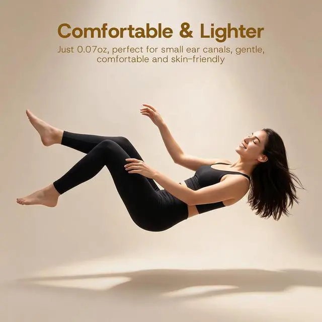 Alt view image 6 of 7 - Small Mini Invisible Earbuds Wireless Bluetooth for Small Ears Low Profile Tiny Discreet Hidden Sleeping Earbuds for Work Sleep Ear Buds Invisible Headphones Buds Skin Tone