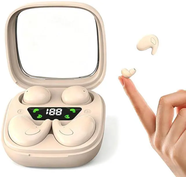 Main image of Flat Sleep Mini Invisible Small Tiny Earbuds Wireless Bluetooth Ear Buds for Sleeping Headphones Micro Smallest Discreet Sleep Earbuds Earphones for Side Sleepers, Small Ears Canals Women, Work