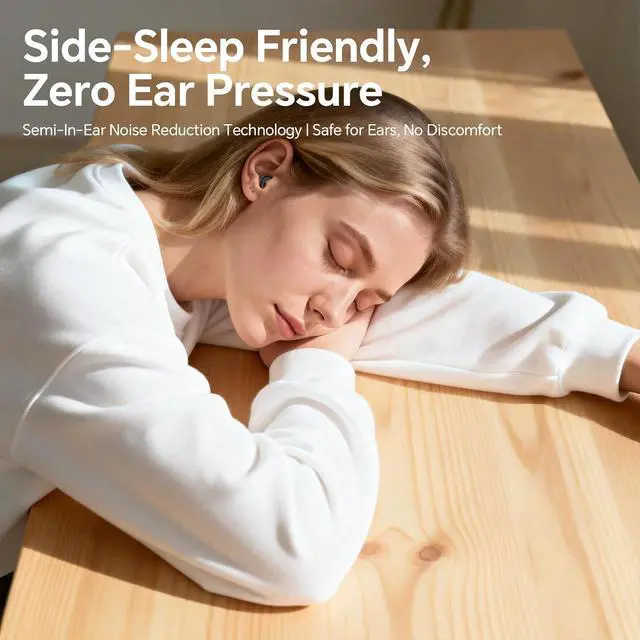 Alt view image 4 of 7 - Flat Sleep Mini Invisible Small Tiny Earbuds Wireless Bluetooth Ear Buds for Sleeping Headphones Micro Smallest Discreet Sleep Earbuds Earphones for Side Sleepers, Small Ears Canals Women, Work