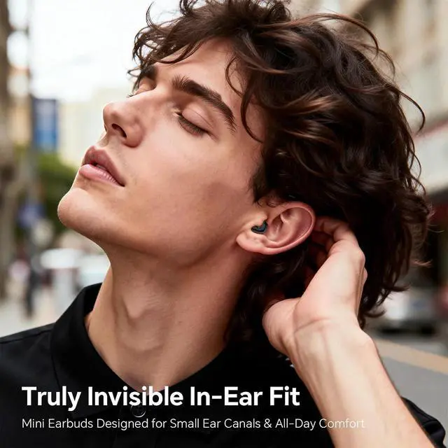 Alt view image 3 of 7 - Flat Sleep Mini Invisible Small Tiny Earbuds Wireless Bluetooth Ear Buds for Sleeping Headphones Micro Smallest Discreet Sleep Earbuds Earphones for Side Sleepers, Small Ears Canals Women, Work