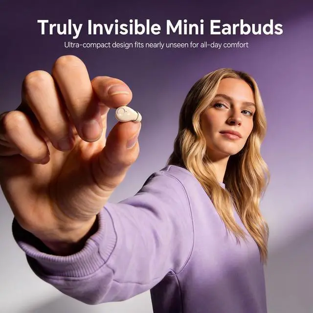 Alt view image 6 of 7 - Mini Invisible Small Earbuds Set Sleep Ear Buds Wireless Bluetooth for Small Ears Canals Side Sleepers Tiny Micro Low Profile Smallest Hidden Discreet Earbuds 2 Pack Headphones for Work
