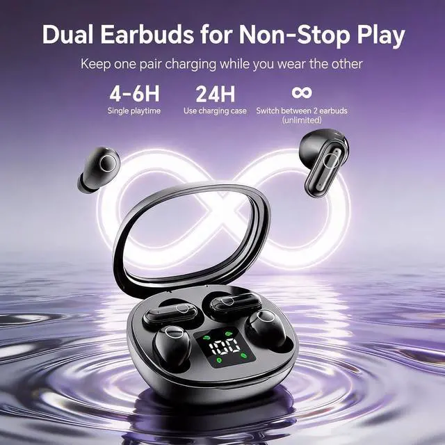 Alt view image 5 of 7 - Mini Invisible Small Earbuds Set Sleep Ear Buds Wireless Bluetooth for Small Ears Canals Side Sleepers Tiny Micro Low Profile Smallest Hidden Discreet Earbuds 2 Pack Headphones for Work