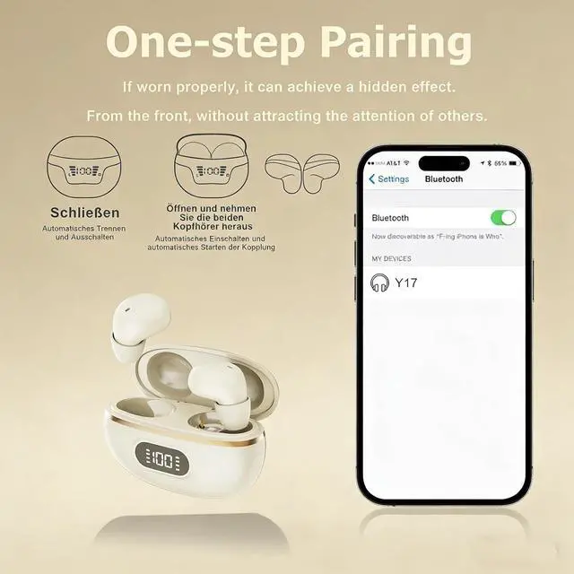 Alt view image 5 of 6 - Extra Small Invisible Mini Earbuds Wireless Bluetooth Small Invisible Ear Buds for Sleeping Smallest Headphones Tiny Micro Hidden Discreet Earbuds for Work