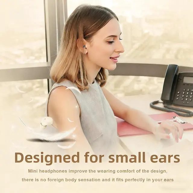 Alt view image 4 of 6 - Extra Small Invisible Mini Earbuds Wireless Bluetooth Small Invisible Ear Buds for Sleeping Smallest Headphones Tiny Micro Hidden Discreet Earbuds for Work