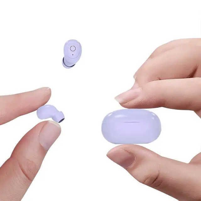 Main image of Mini Tiny Invisible Micro Earbuds Wireless Bluetooth Invisible Headphones Smallest Ear Buds Extra Small Hidden Discreet Earbuds for Work Sleeping Purple