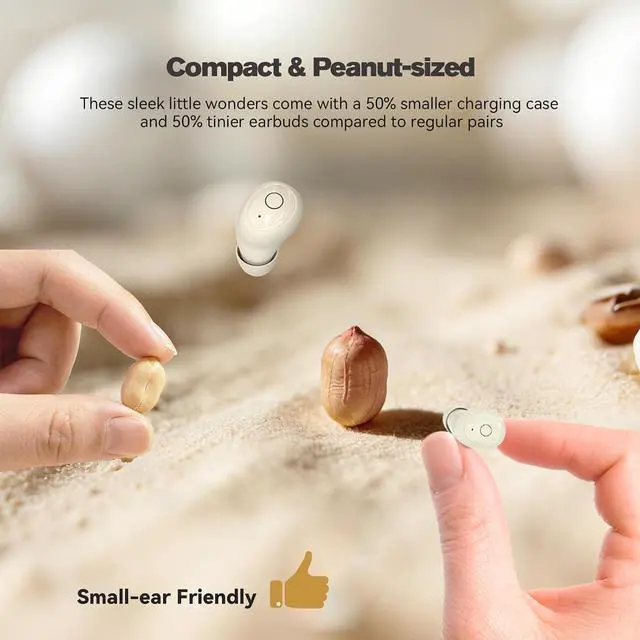 Alt view image 2 of 7 - Mini Tiny Invisible Micro Earbuds Wireless Bluetooth Invisible Headphones Smallest Ear Buds Extra Small Hidden Discreet Earbuds for Work Sleeping Purple