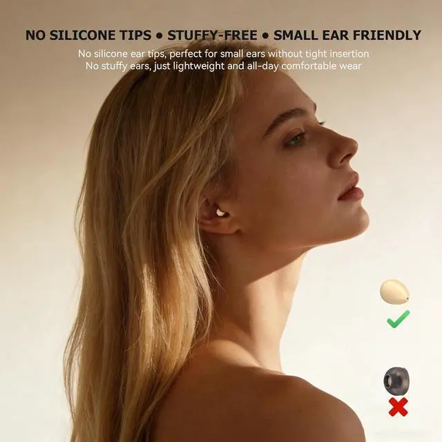 Alt view image 3 of 7 - Tiny Invisible Mini Earbuds Wireless Bluetooth Small Invisible Headphones Ear Buds for Sleeping Smallest Micro Hidden Discreet Small Earbuds for Work