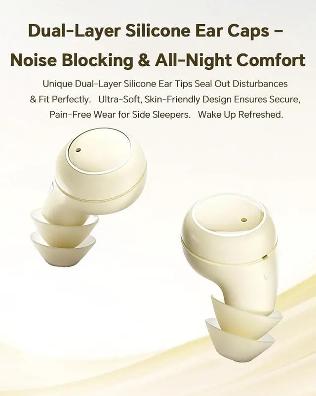 Alt view image 3 of 7 - Flat Sleep Earbuds Sleeping Ear Buds Headphones for Side Sleepers Comfortable Discreet Invisible Mini Small Tiny Noise Cancelling Earbuds Sleepinig on Side Wireless Bluetooth Earphones