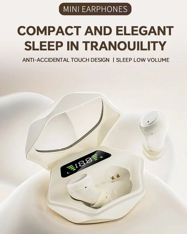 Alt view image 6 of 7 - Flat Sleep Earbuds Sleeping Ear Buds Headphones for Side Sleepers Comfortable Discreet Invisible Mini Small Tiny Noise Cancelling Earbuds Sleepinig on Side Wireless Bluetooth Earphones