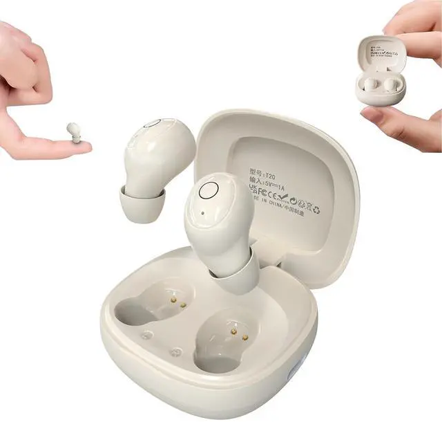 Main image of T20Invisible Mini Invisible Wireless Bluetooth In Ear Earbuds for Small Ears Canals Women Sleep Earbuds, Skin Tone, 5.4 Bluetooth, 24Hrs Battery Life