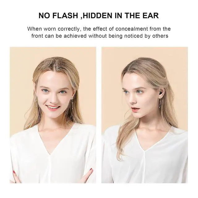 Alt view image 3 of 7 - Smallest Invisible Earbuds Wireless Ear Buds Bluetooth in Ear Mini Discreet Small Tiny Earpiece Sleep Earbuds Hidden with Charging Case Headphones for Small Ears Work Sleeping Android iOS Black