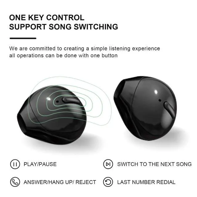 Alt view image 6 of 7 - Smallest Invisible Earbuds Wireless Ear Buds Bluetooth in Ear Mini Discreet Small Tiny Earpiece Sleep Earbuds Hidden with Charging Case Headphones for Small Ears Work Sleeping Android iOS Black