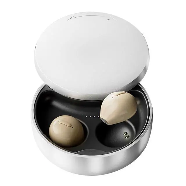 Main image of Smallest Invisible Earbuds Wireless Ear Buds Bluetooth in Ear Mini Discreet Small Tiny Earpiece Sleep Earbuds Hidden with Charging Case Headphones for Small Ears Work Sleeping Android iOS Yellow