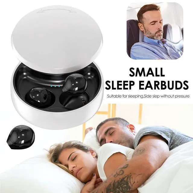 Alt view image 7 of 7 - Smallest Invisible Earbuds Wireless Ear Buds Bluetooth in Ear Mini Discreet Small Tiny Earpiece Sleep Earbuds Hidden with Charging Case Headphones for Small Ears Work Sleeping Android iOS Black