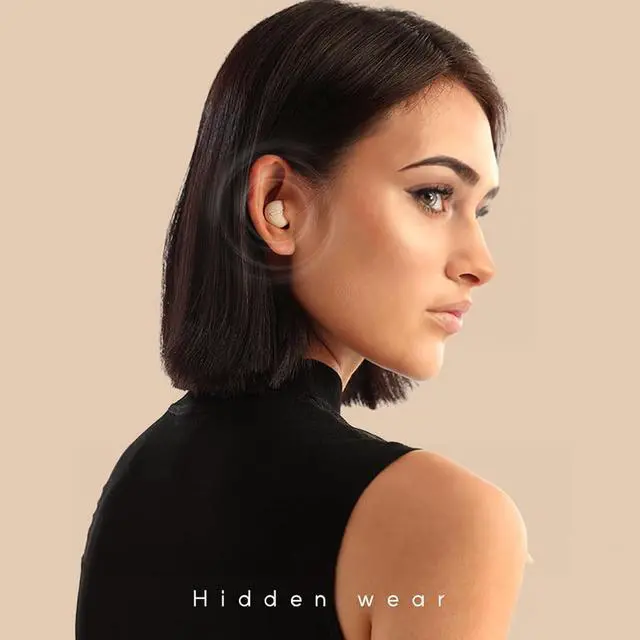 Alt view image 2 of 7 - Smallest Invisible Earbuds Wireless Ear Buds Bluetooth in Ear Mini Discreet Small Tiny Earpiece Sleep Earbuds Hidden with Charging Case Headphones for Small Ears Work Sleeping Android iOS Yellow