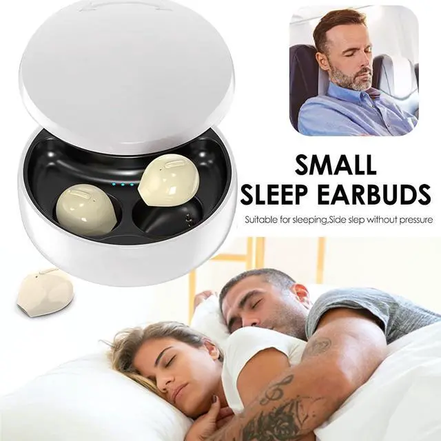 Alt view image 6 of 7 - Smallest Invisible Earbuds Wireless Ear Buds Bluetooth in Ear Mini Discreet Small Tiny Earpiece Sleep Earbuds Hidden with Charging Case Headphones for Small Ears Work Sleeping Android iOS Yellow