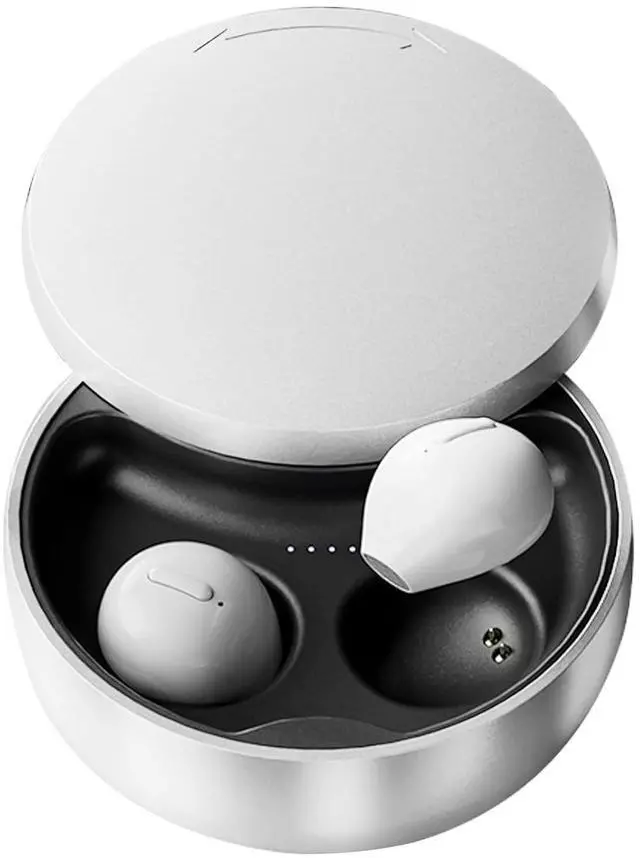 Main image of Smallest Invisible Earbuds Wireless Ear Buds Bluetooth in Ear Mini Discreet Small Tiny Earpiece Sleep Earbuds Hidden with Charging Case Headphones for Small Ears Work Sleeping Android White