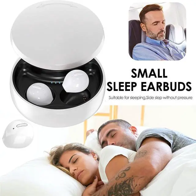Alt view image 7 of 7 - Smallest Invisible Earbuds Wireless Ear Buds Bluetooth in Ear Mini Discreet Small Tiny Earpiece Sleep Earbuds Hidden with Charging Case Headphones for Small Ears Work Sleeping Android White