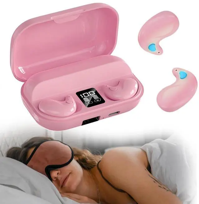 Main image of Invisible Sleep Wireless Earphone IPX5 Waterproof Pink Wireless Thin Invisible Sleep Earbuds for Side Sleepers Sleep Ear Buds Smallest Tiny Small Mini Discreet Earbud for Sleeping Invisible Headphones